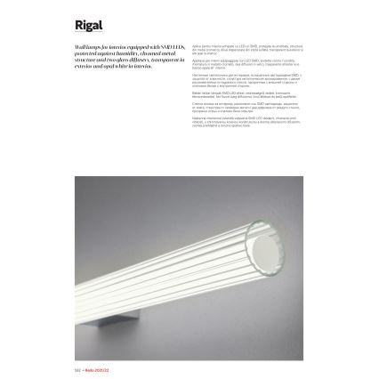 Redo 01-2591 - Luz LED para espelho de casa de banho RIGAL LED/12W/230V 4000K 90 cm IRC 90 IP44 cromado brilhante/branco