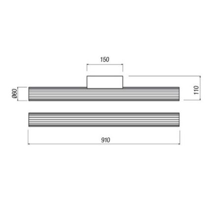 Redo 01-2592 - Iluminação LED para espelho de casa de banho RIGAL LED/18W/230V 3000K 91 cm CRI 90 IP44 cromado brilhante/branco