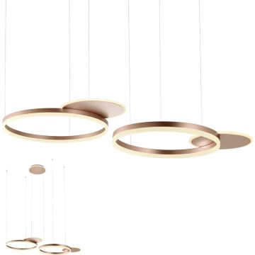 Redo 01-2610 - Candeeiro suspenso LED com regulação SIGUA LED/114W/230V CRI 90 3000K castanho