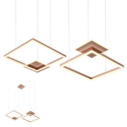 Redo 01-2616 - Lustre pendente LED regulável suspenso por cabo SIGUA LED/137W/230V IRC 90 castanho