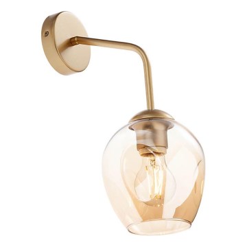 Redo 01-2617 - Candeeiro de parede PIERCE 1xE27/42W/230V dourado/fumado