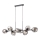 Redo 01-2622 - Candeeiro suspenso PIERCE 8xE27/42W/230V preto/fumado