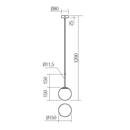 Redo 01-2623 - Candelabro suspenso NIVA 1xE14/28W/230V