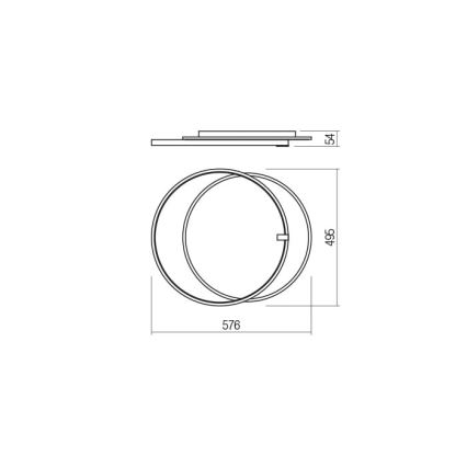 Redo 01-2660 - Iluminação de teto LED ARP LED/45W/230V preto