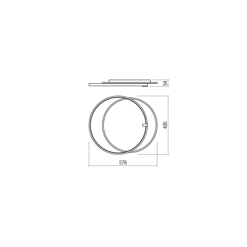 Redo 01-2660 - Iluminação de teto LED ARP LED/45W/230V preto