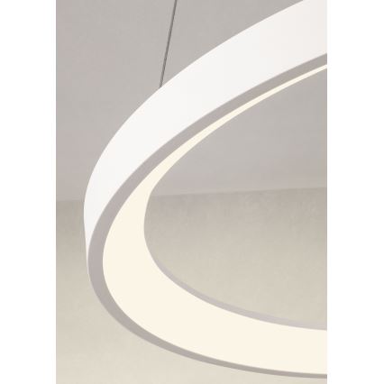 Redo 01-2675 - Candeeiro pendente dimável ICONIC em cabo, LED 60 W/230 V, diâmetro 78 cm, branco