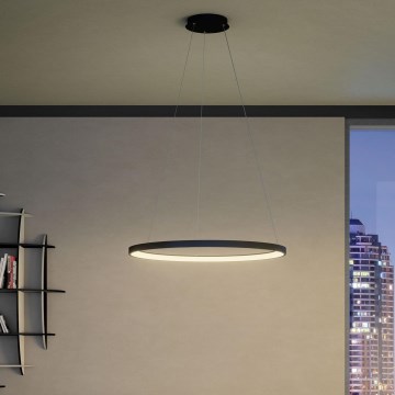 Redo 01-2677 - Candelabro suspenso LED com regulação ICONIC LED/60W/230V diâmetro 78 cm preto