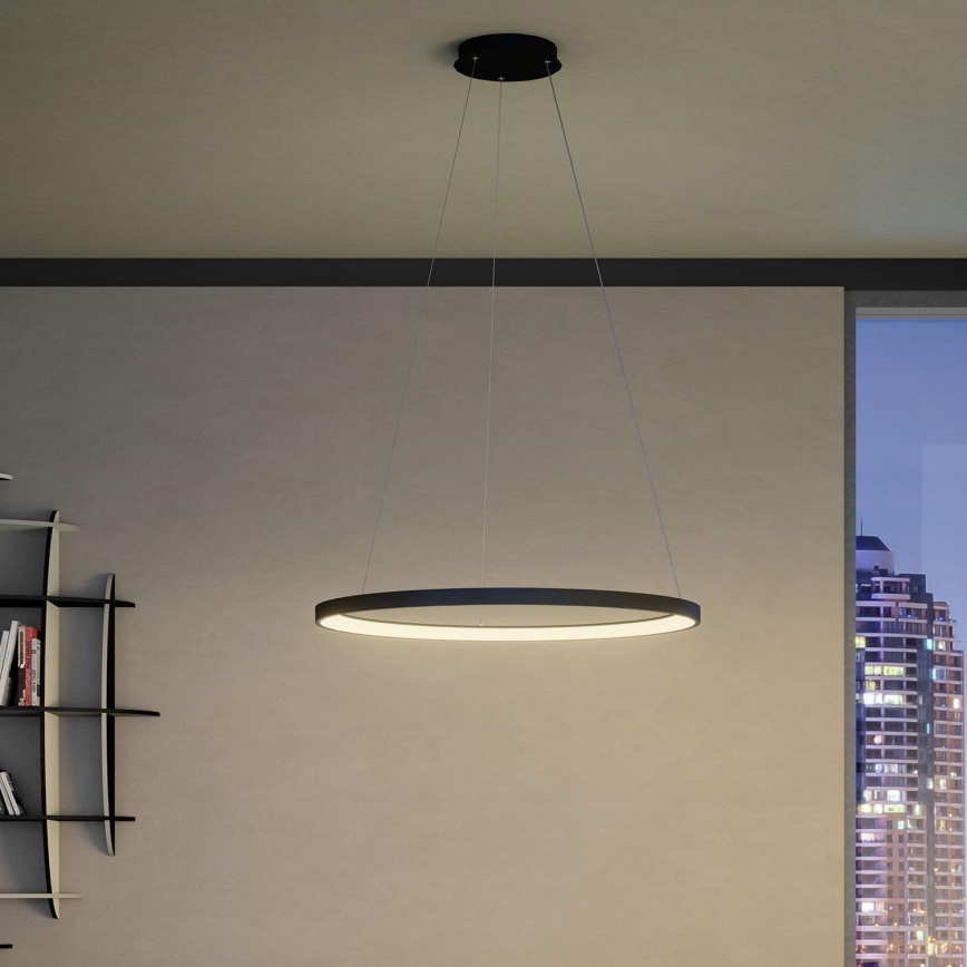Redo 01-2677 - Candelabro suspenso LED com regulação ICONIC LED/60W/230V diâmetro 78 cm preto
