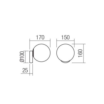 Redo 01-2713 - Iluminação de parede VOLLEY 1xE14/28W/230V dourado
