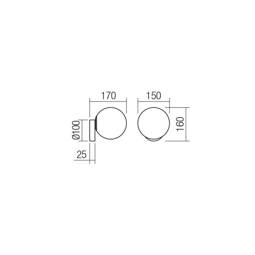 Redo 01-2714 - Iluminação de parede VOLLEY 1xE14/28W/230V preto