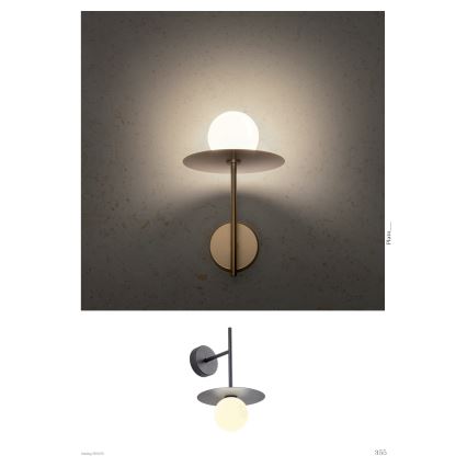 Redo 01-2726 - Candeeiro de parede PLATO 1xG9/10W/230V preto