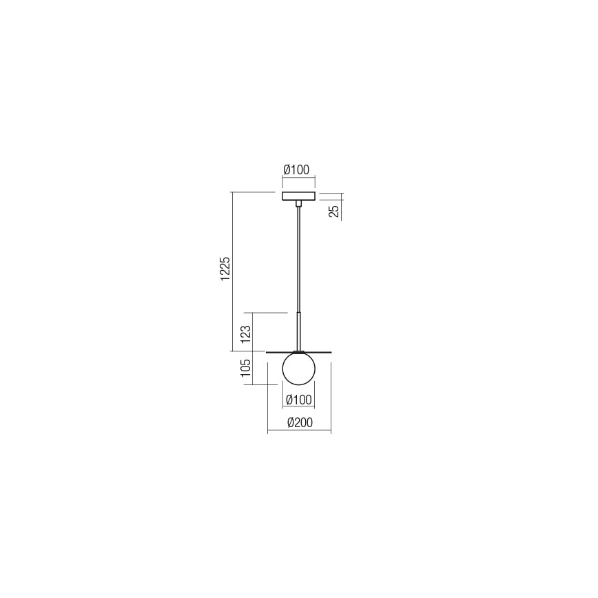 Redo 01-2728 - Candeeiro suspenso PLATO 1xG9/10W/230V diâmetro 20 cm preto