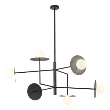 Redo 01-2734 - Candeeiro suspenso PLATO 6xG9/10W/230V preto