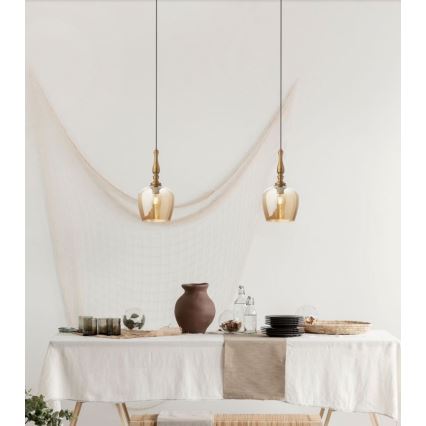 Redo 01-2740 - Candelabro suspenso TOLL 1xE27/42W/230V bronze