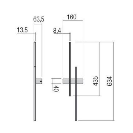 Redo 01-2746 - Aplique de parede LED TANGENT LED/13W/230V CRI 90 branco