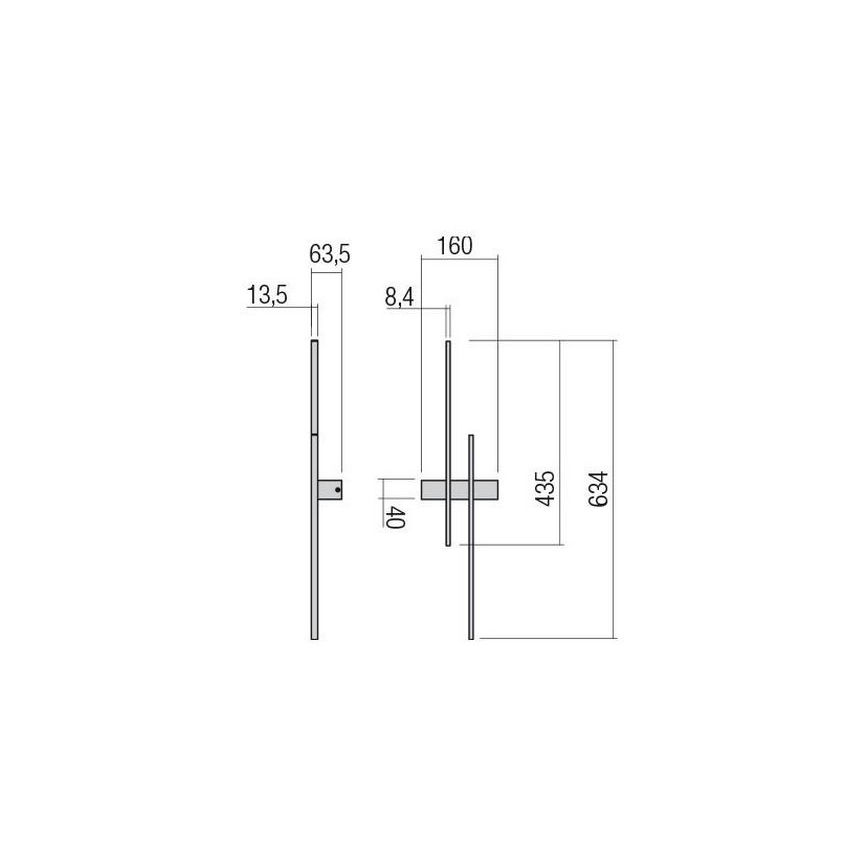 Redo 01-2746 - Aplique de parede LED TANGENT LED/13W/230V CRI 90 branco