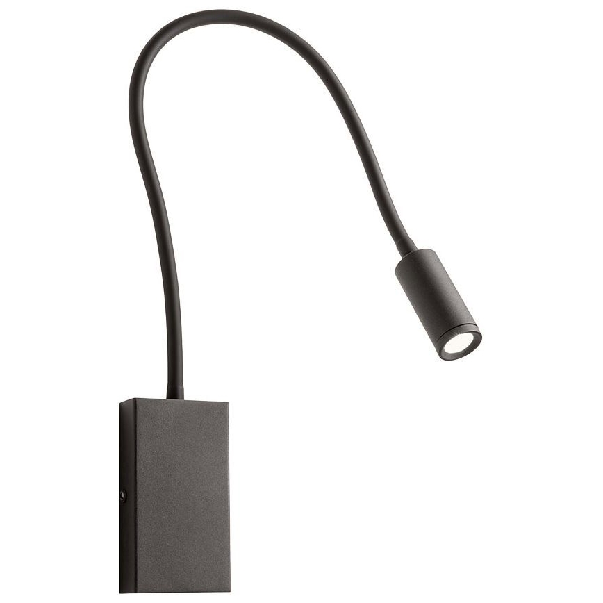 Redo 01-2755 - Candeeiro de parede LED WALLIE LED/3W/230V USB CRI 90 preto