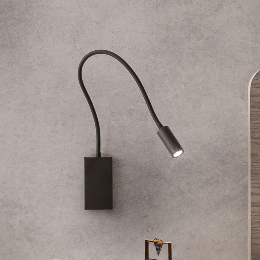 Redo 01-2755 - Lâmpada Flexível LED WALLIE LED/3W/230V USB CRI 90 preta