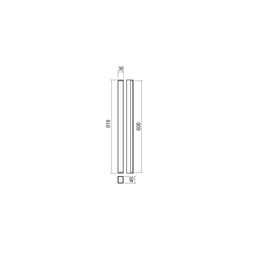 Redo 01-2762 - Aplique de parede LED PLOT LED/21W/230V 60 cm branco