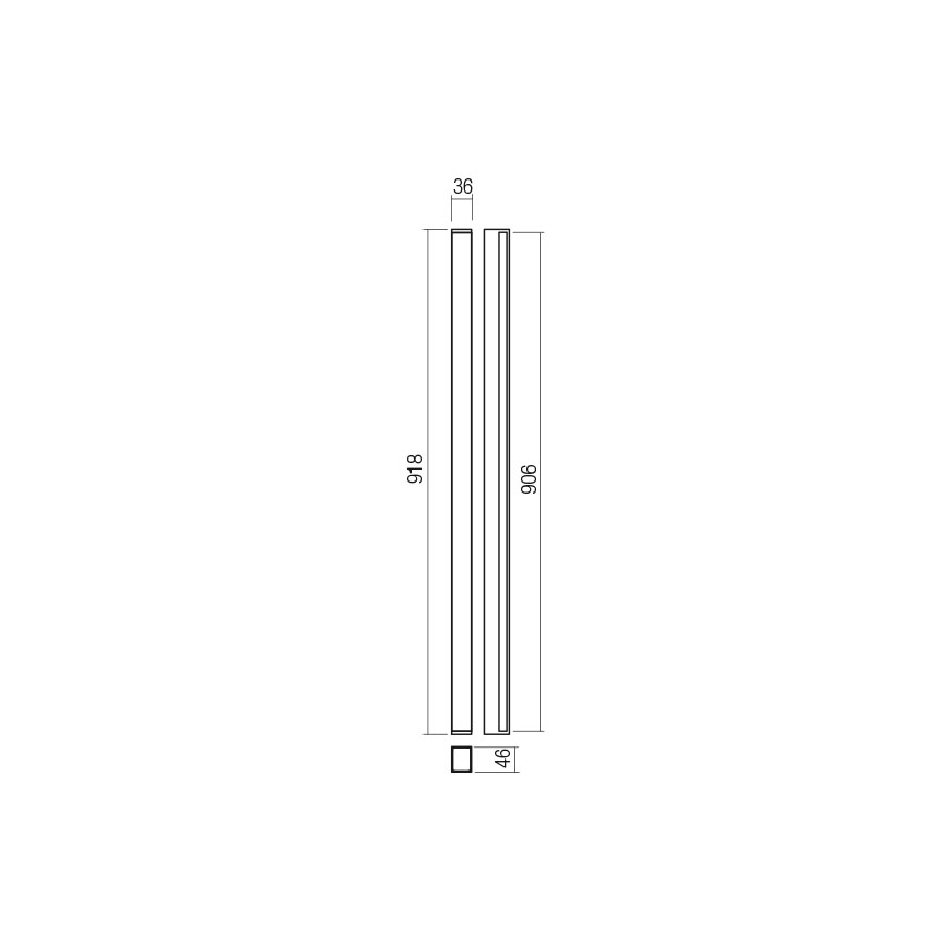 Redo 01-2764 - Aplique de parede LED PLOT LED/31W/230V 90 cm branco