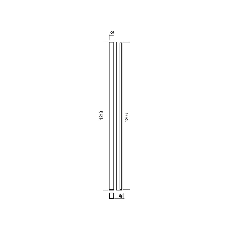 Redo 01-2766 - Aplique de parede LED PLOT LED/35W/230V 120 cm branco