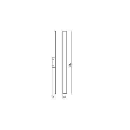 Redo 01-2769 - Iluminação de parede LED WAPI LED/23W/230V 90,5 cm preto