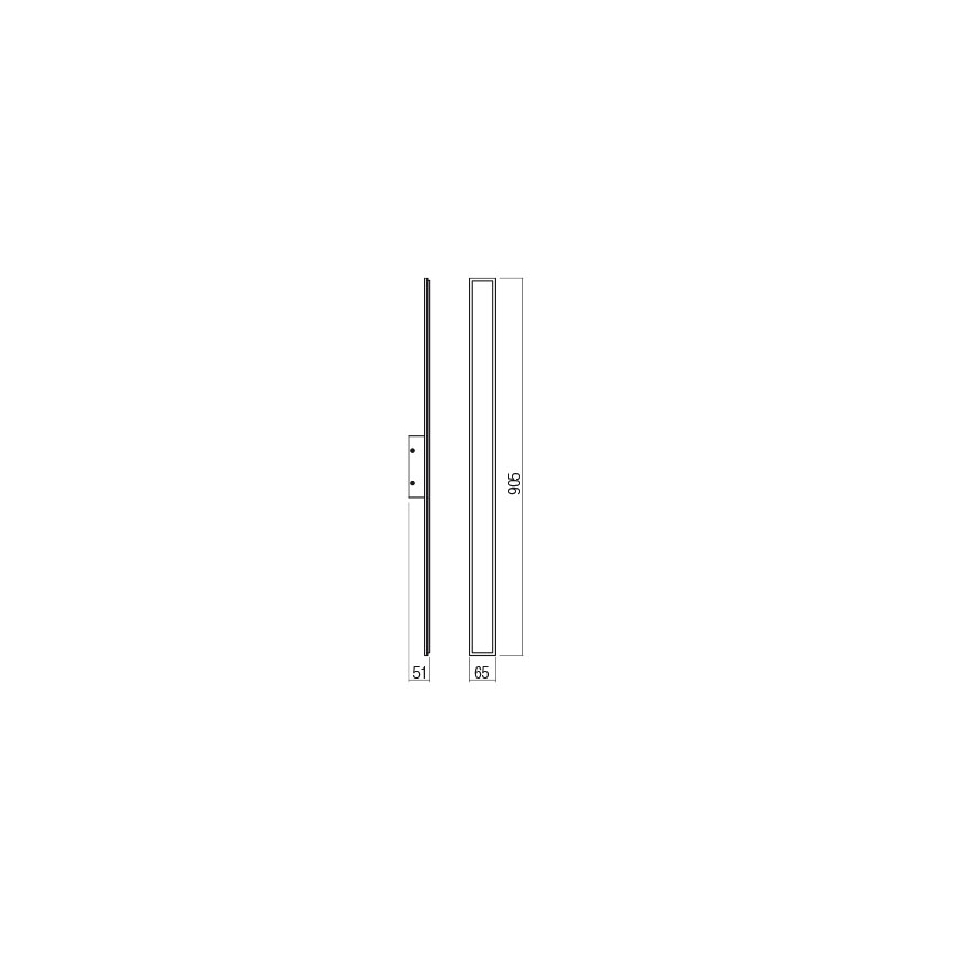 Redo 01-2769 - Iluminação de parede LED WAPI LED/23W/230V 90,5 cm preto