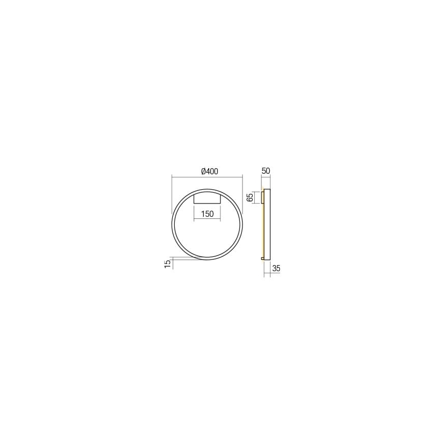 Redo 01-2817 - Iluminação de parede LED com regulação FEBE LED/24W/230V dourada