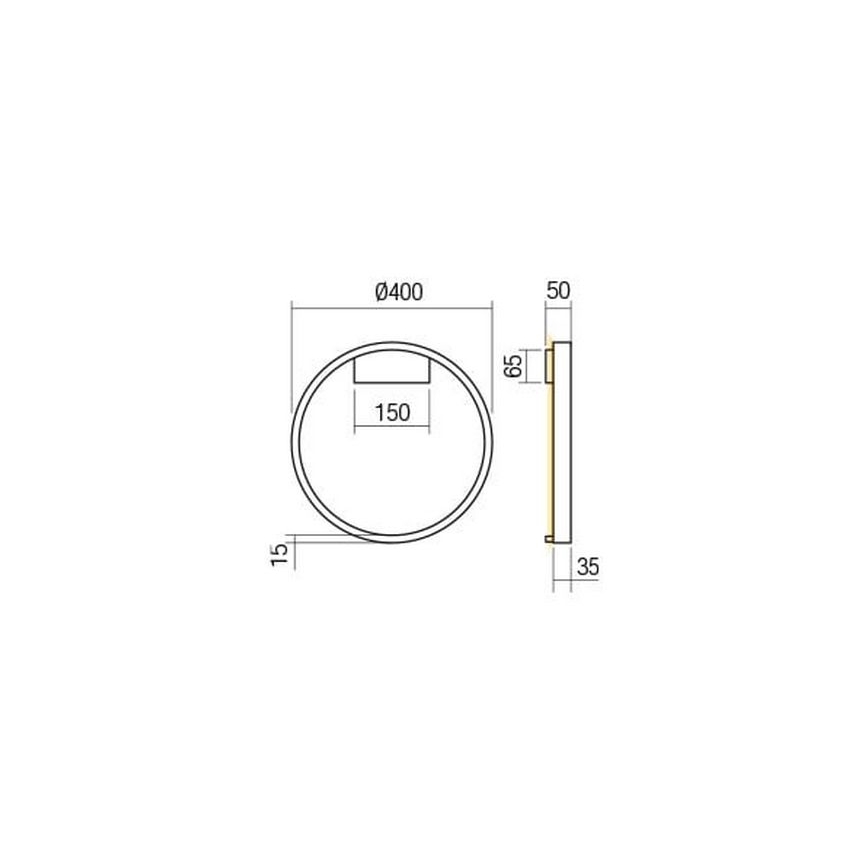 Redo 01-2819 - Iluminação de parede LED com regulação FEBE LED/24W/230V preto