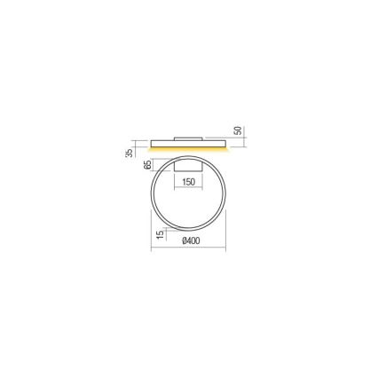 Redo 01-2835 - Iluminação de parede LED com regulação FEBE LED/24W/230V dourada