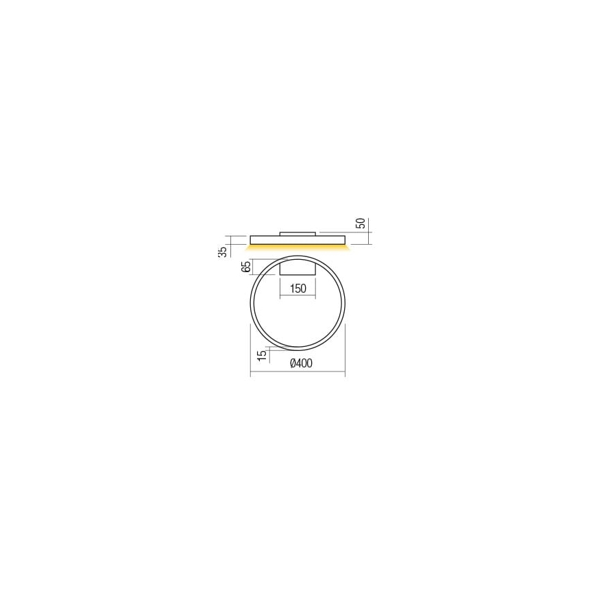 Redo 01-2835 - Iluminação de parede LED com regulação FEBE LED/24W/230V dourada