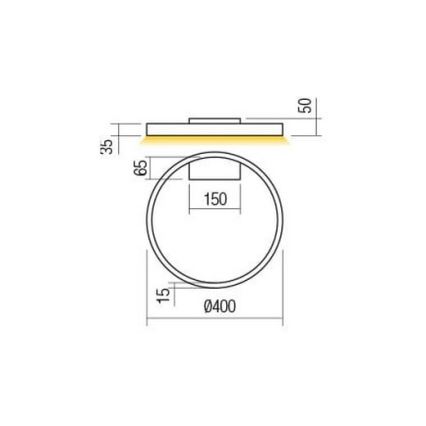 Redo 01-2837 - Iluminação de parede LED com regulação FEBE LED/24W/230V preto
