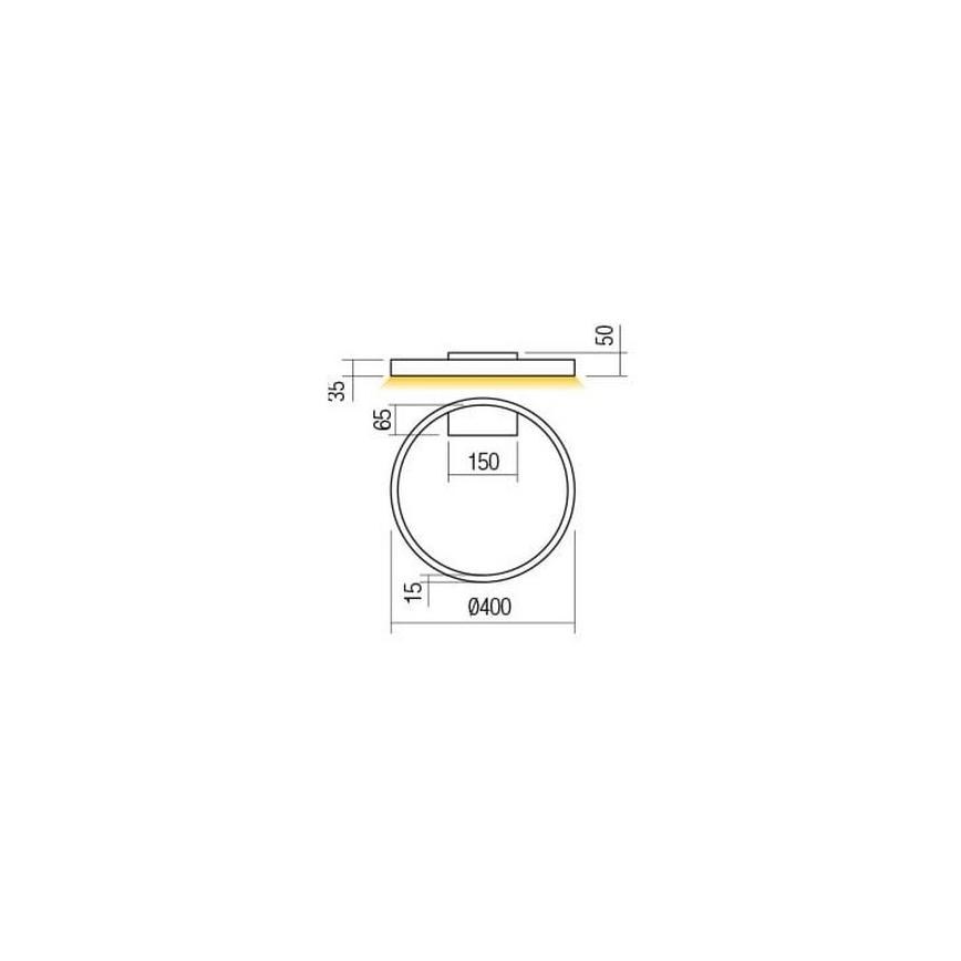 Redo 01-2837 - Iluminação de parede LED com regulação FEBE LED/24W/230V preto