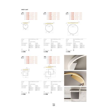 Redo 01-2865 - Candelabro suspenso LED com regulação FEBE LED/37W/230V dourada