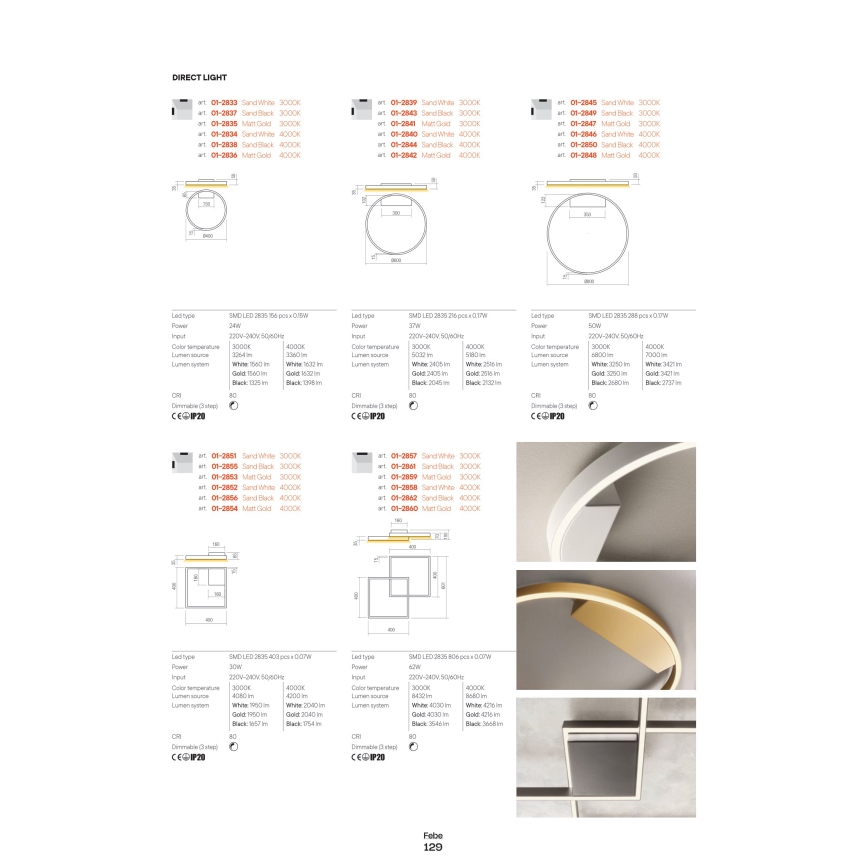 Redo 01-2891 - Candelabro suspenso LED com regulação FEBE LED/62W/230V preto