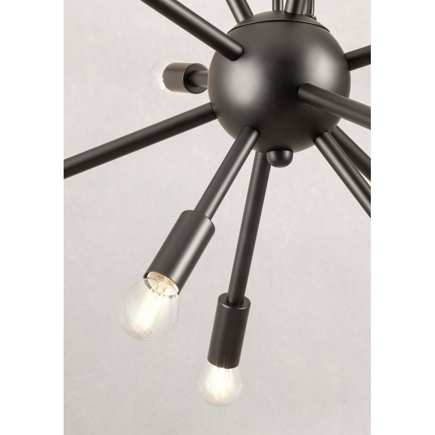 Redo 01-2934 - Lustre suspenso por cabo STELLAR 12xE14/25W/230V preto