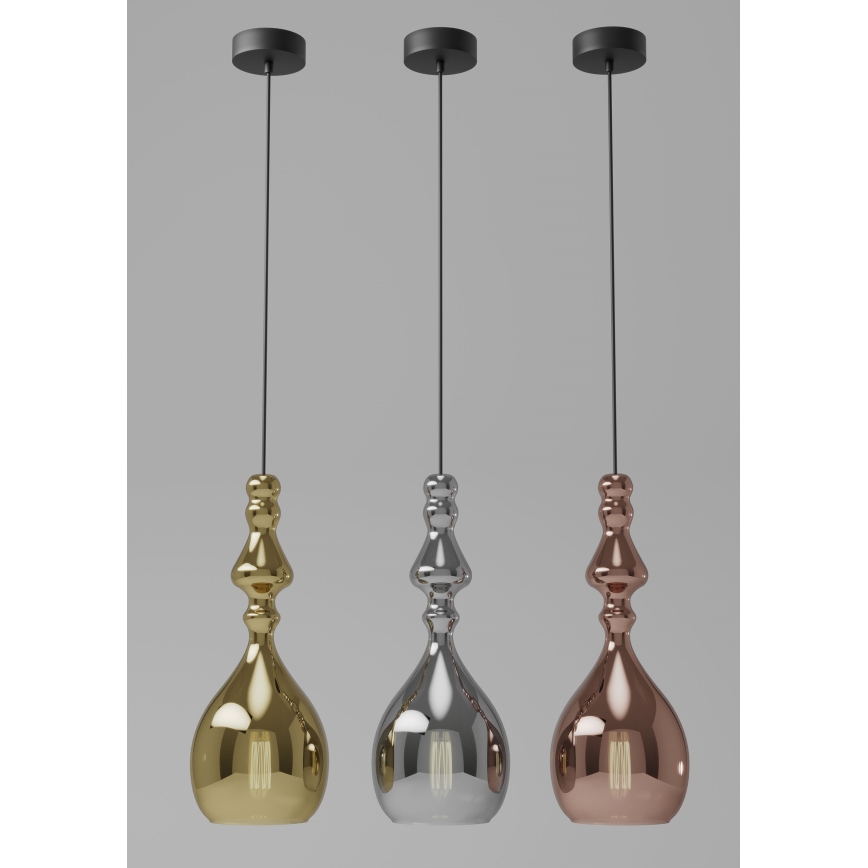 Redo 01-2938 - Pendente com cabo AMBIX, 1xE27/42W/230V, Ø 18 cm, cinza
