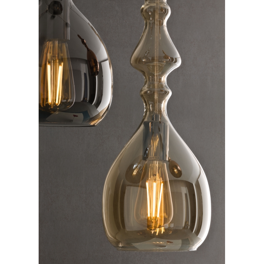 Redo 01-2938 - Pendente com cabo AMBIX, 1xE27/42W/230V, Ø 18 cm, cinza