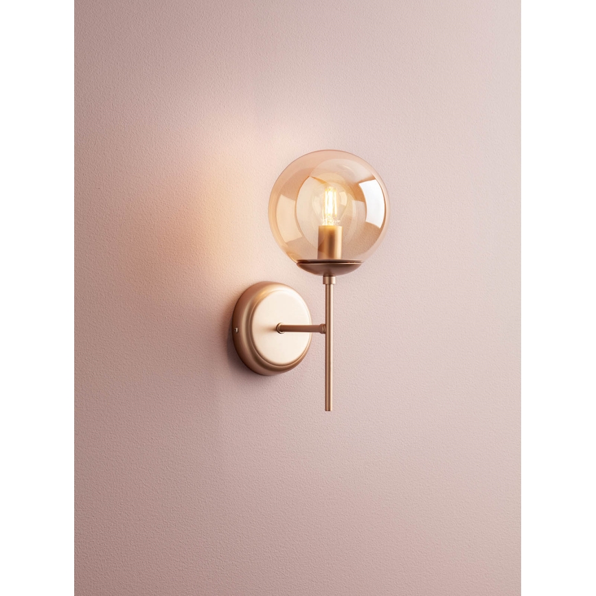 Redo 01-2942 - Candeeiro de parede MUNDI 1xE14/28W/230V cobre