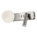 Redo 01-2993 - Aplique de parede LED OASIS LED/3W/230V + 1xG9/10W USB IRC 90 cromado brilhante