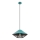 Redo 01-3006 - Pendente com cabo GRILL 1xE27/42W/230V diâmetro 39,6 cm preto/turquesa