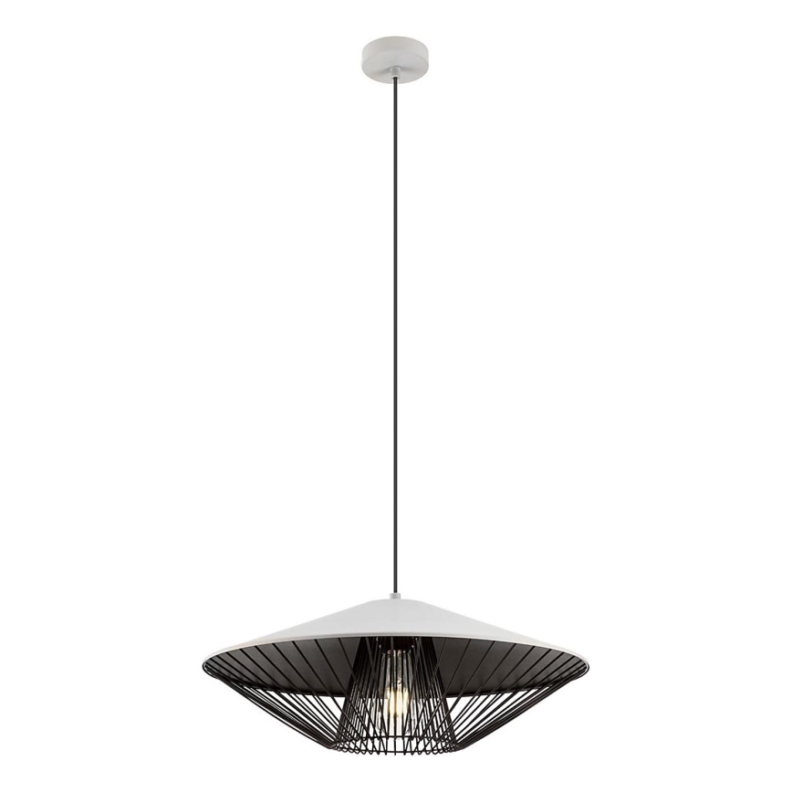 Redo 01-3008 - Candeeiro suspenso com cabo GRILL 1xE27/42W/230V Ø 49,5 cm preto/branco