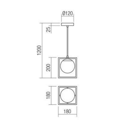 Redo 01-3056 - Candelabro suspenso ZODIAC 1xE14/28W/230V