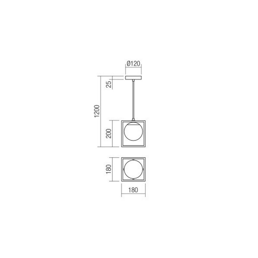 Redo 01-3056 - Candelabro suspenso ZODIAC 1xE14/28W/230V