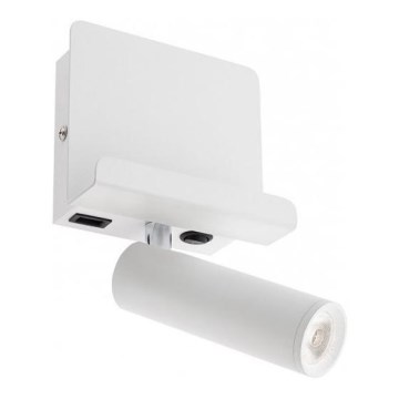 Redo 01-3083 - Foco de parede LED PANEL LED/3,5W/230V USB branco