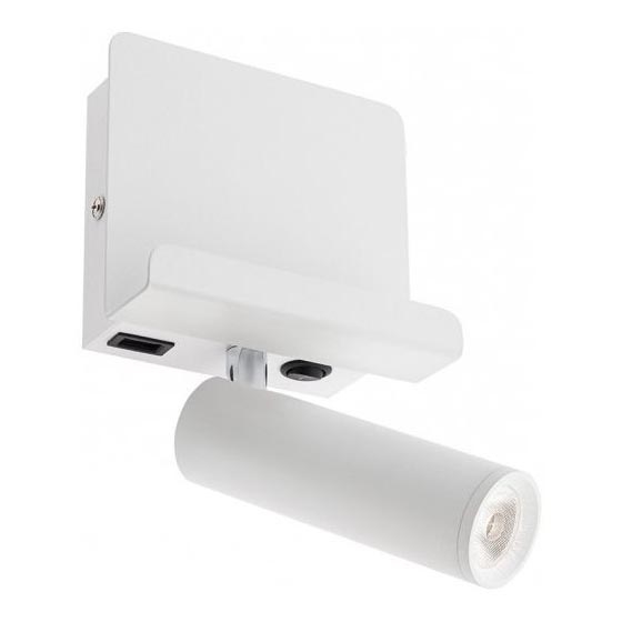 Redo 01-3083 - Foco de parede LED PANEL LED/3,5W/230V USB branco