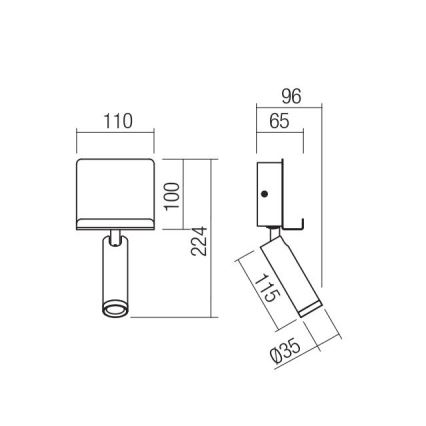 Redo 01-3083 - Foco de parede LED PANEL LED/3,5W/230V USB branco