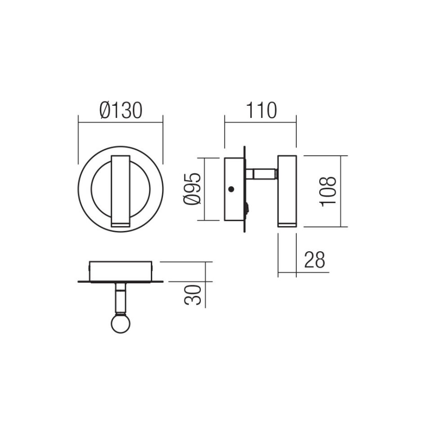 Redo 01-3089 - Foco de parede LED CLOSER LED/6W/230V branco