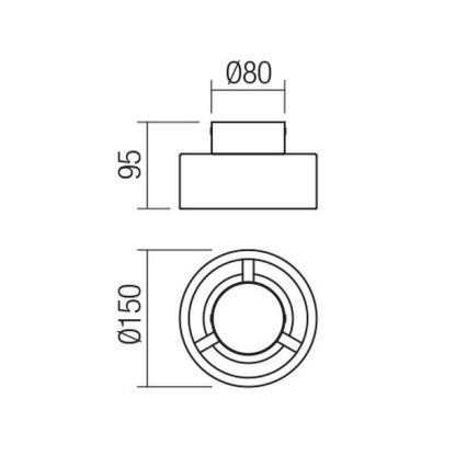 Redo 01-3096 - Iluminação de teto LED PUNKT LED/6W/230V branco