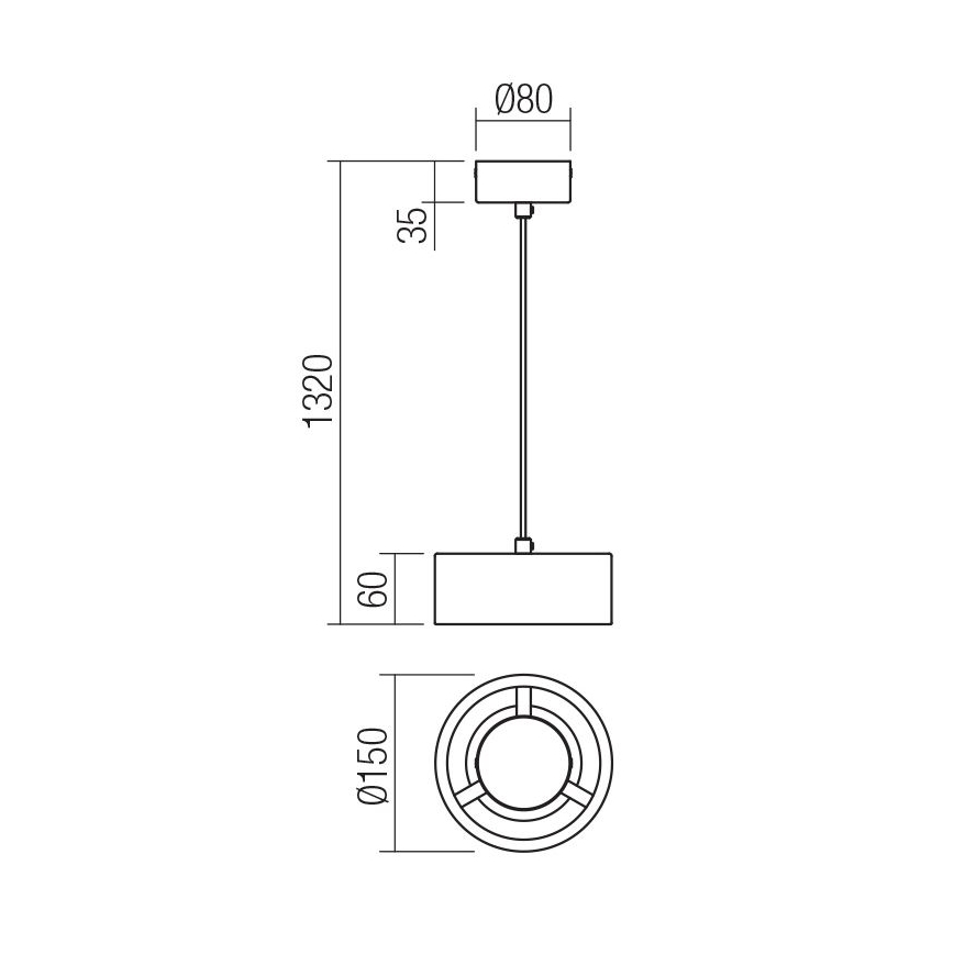 Redo 01-3099 - Candeeiro suspenso LED PUNKT LED/6W/230V diâmetro 15 cm branco